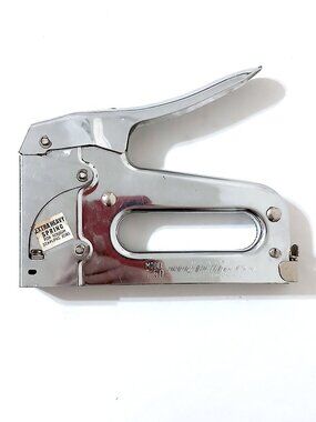 Arrow T-50 Heavy Duty Staple Gun Chrome Metal Made in USA Vintage Tool